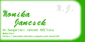 monika jancsek business card